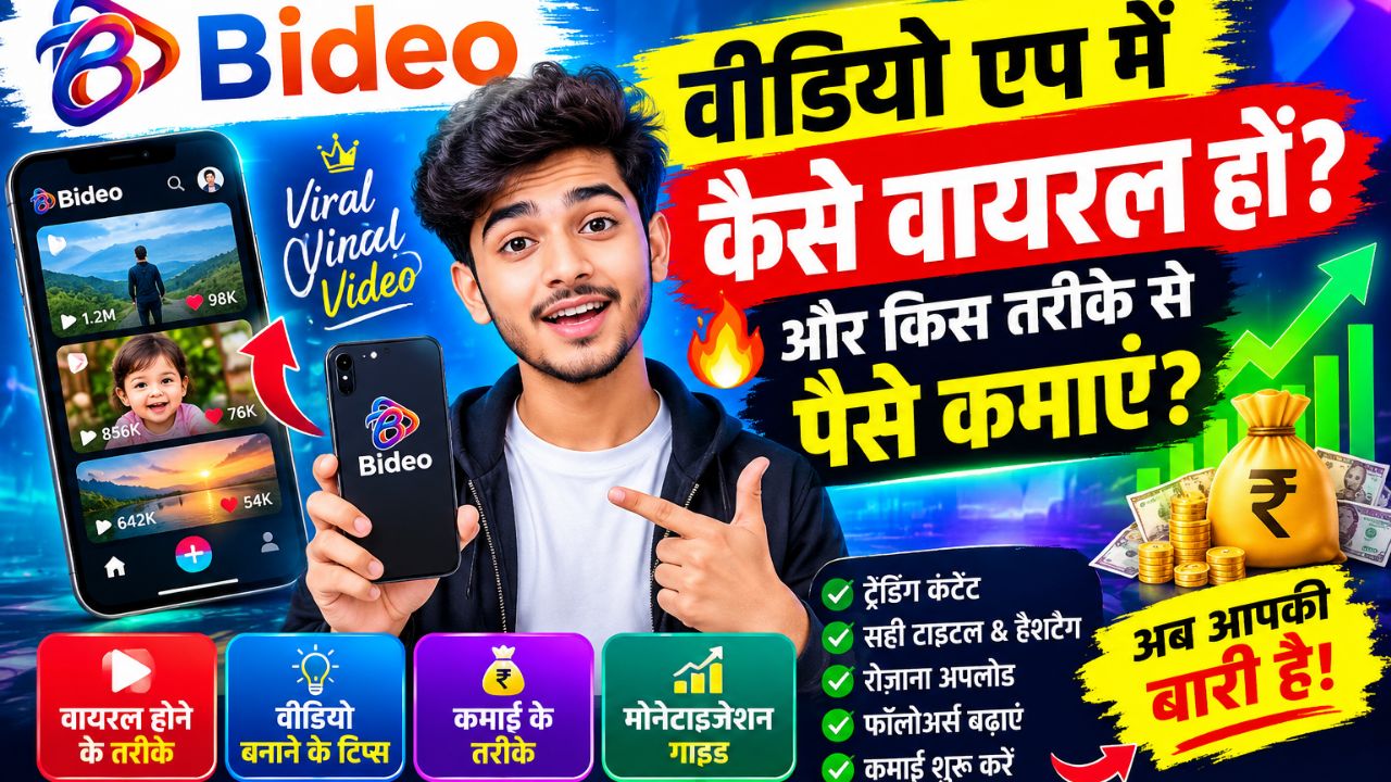 😱 Bideo App पर वीडियो वायरल कैसे करें? 💰 पैसे कमाने का तरीका | Bideo App Monetization 2026 🔥