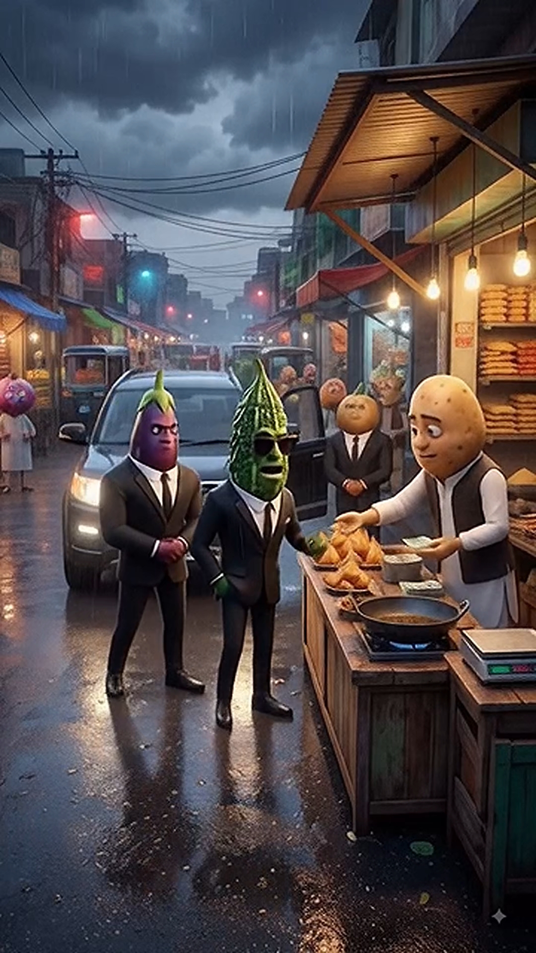 🌧️🥔 करेला सेठ और आलू समोसे वाले की बारिश में डील! 😂🥟