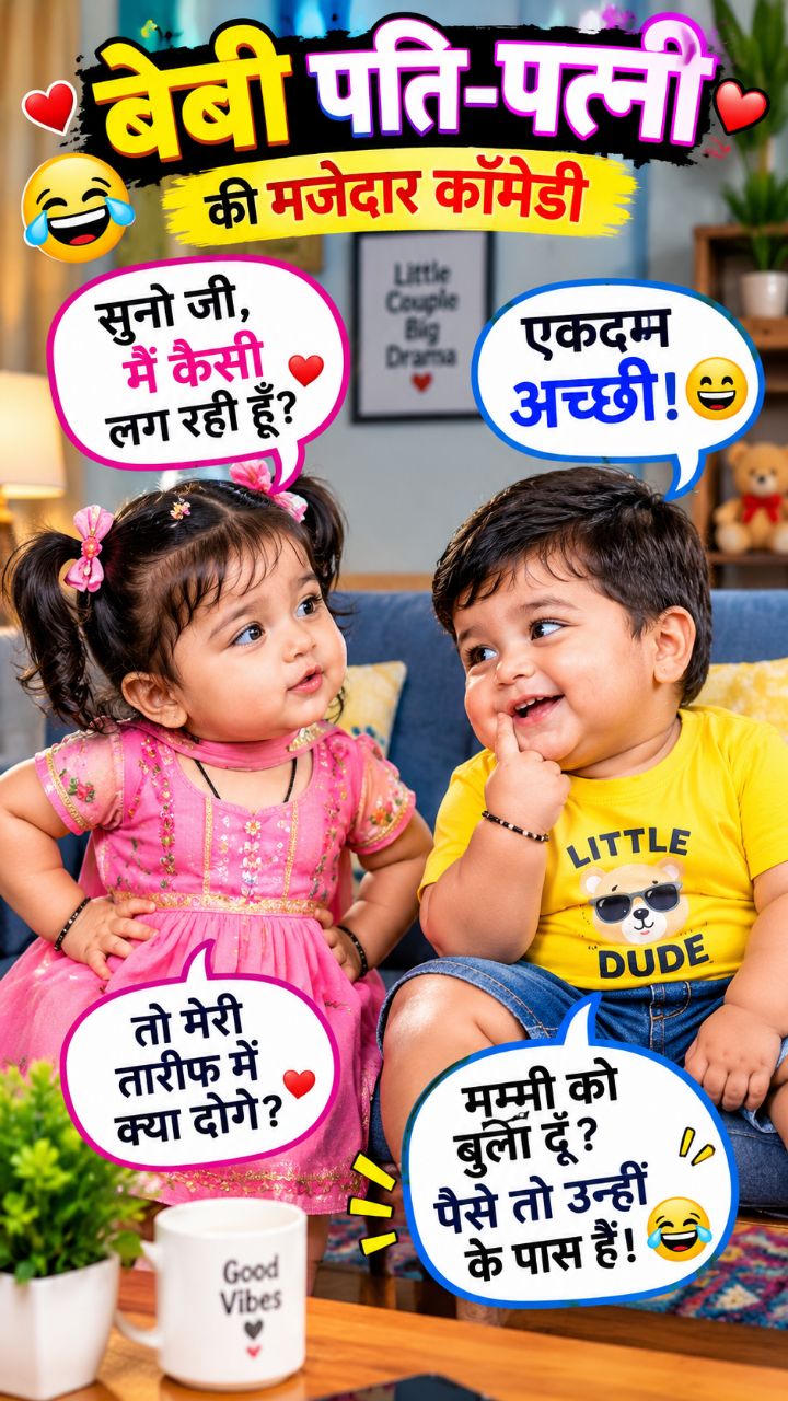 😂👶 बेबी पति ने पैसे के लिए मम्मी को बुला लिया! 🤣💖