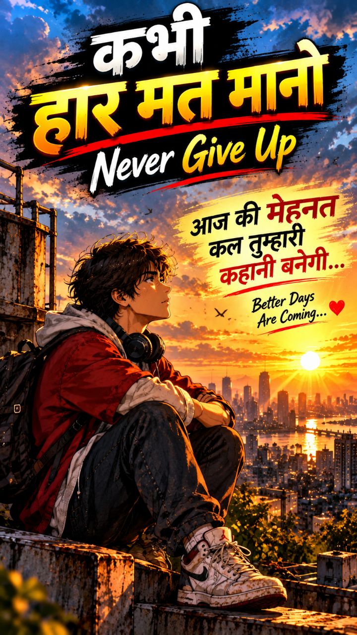 Never Give Up 🔥 | आज की मेहनत, कल की सफलता 💯 | Hindi Motivation #Shorts