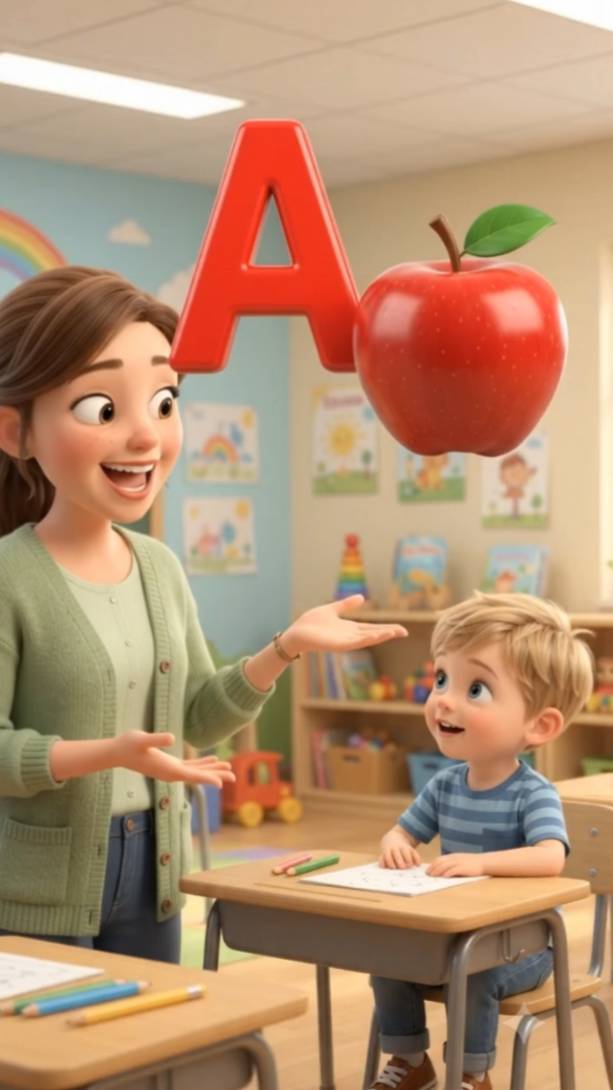 ABC Learning for Kids | A to D with Pictures 🍎⚽🐱🦆
