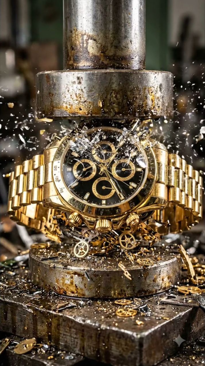 Hydraulic press vs luxury ⌚🤯