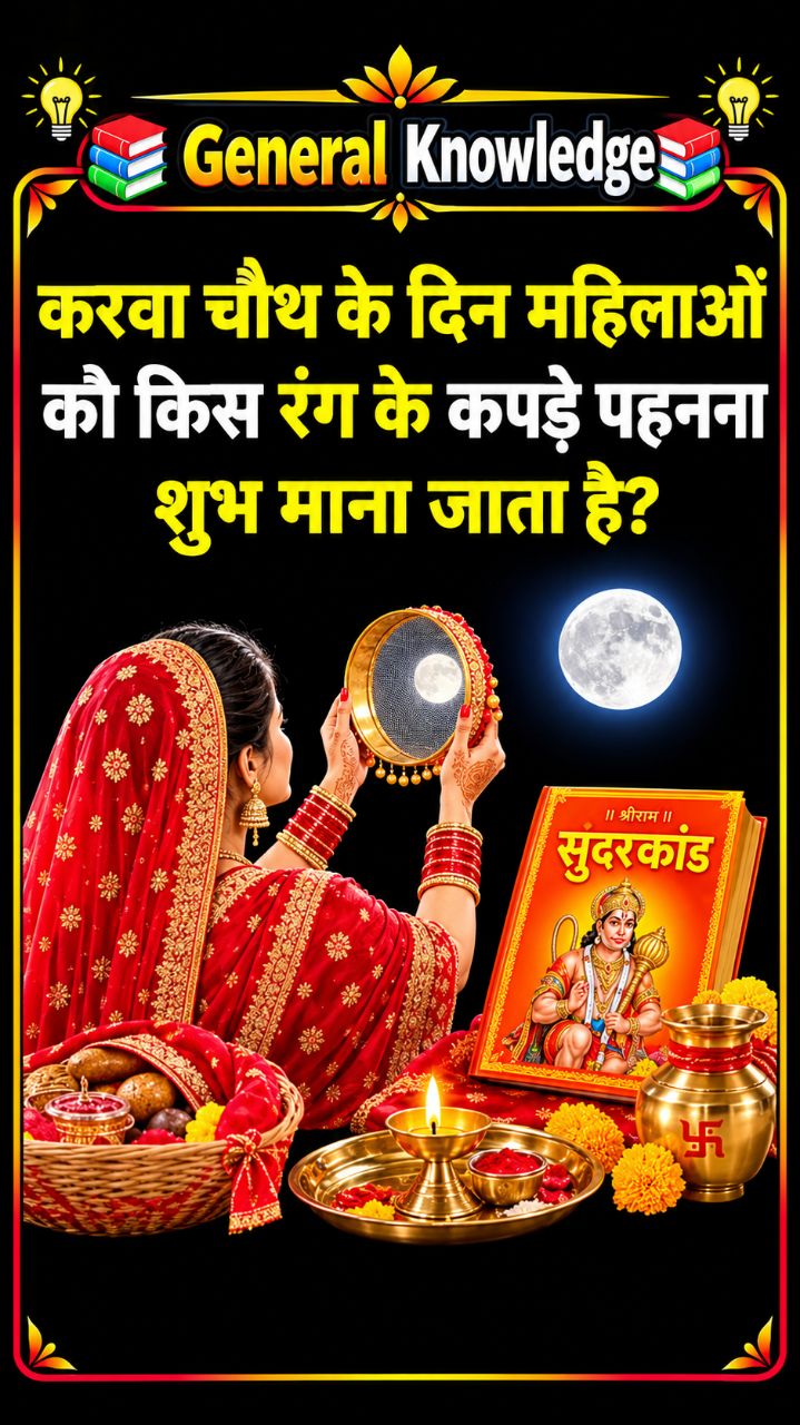 करवा चौथ पर किस रंग के कपड़े पहनना शुभ माना जाता है? 😱🪔 90% लोग नहीं जानते! 🤔