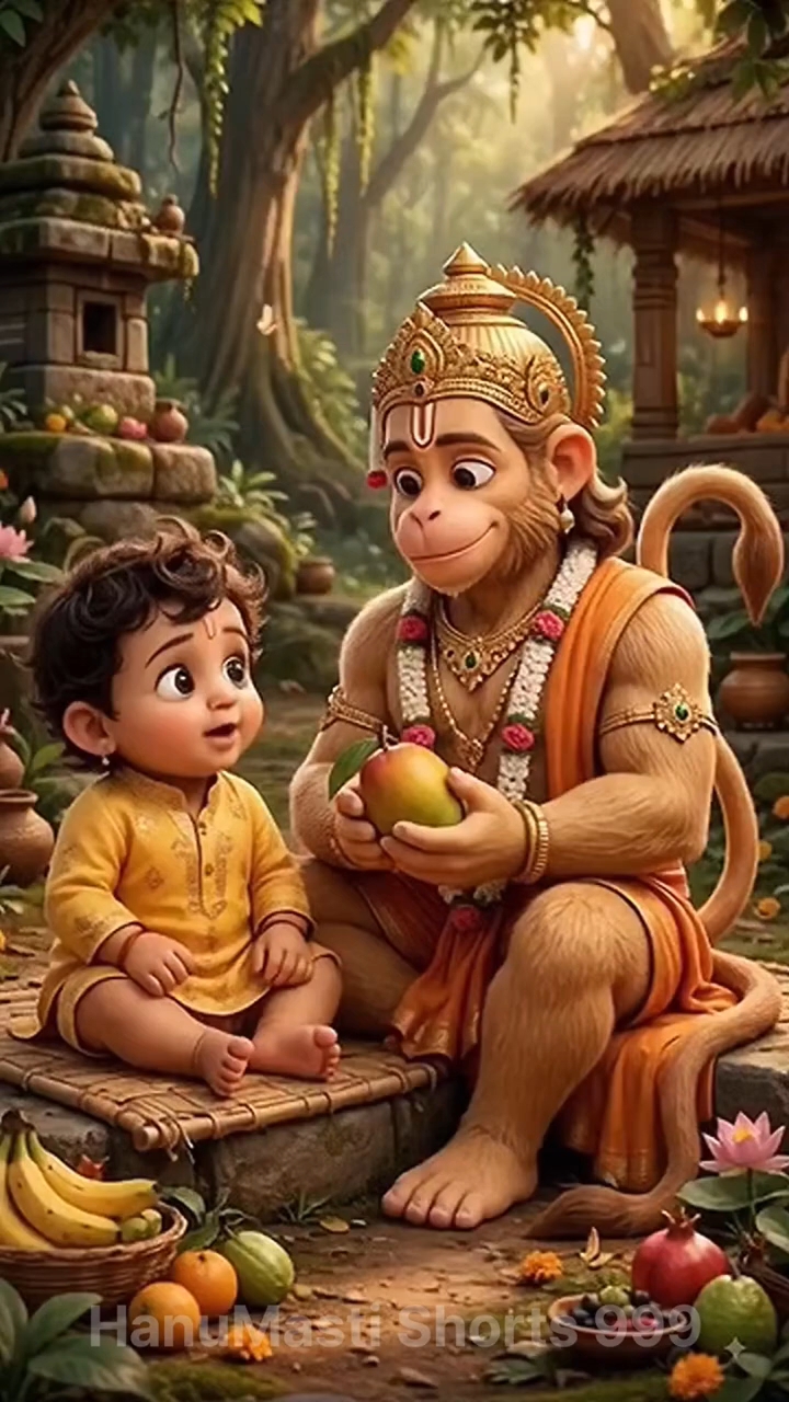 Baby ने पूछा ऐसा सवाल कि Hanuman Ji भी हँस पड़े😂 #shorts