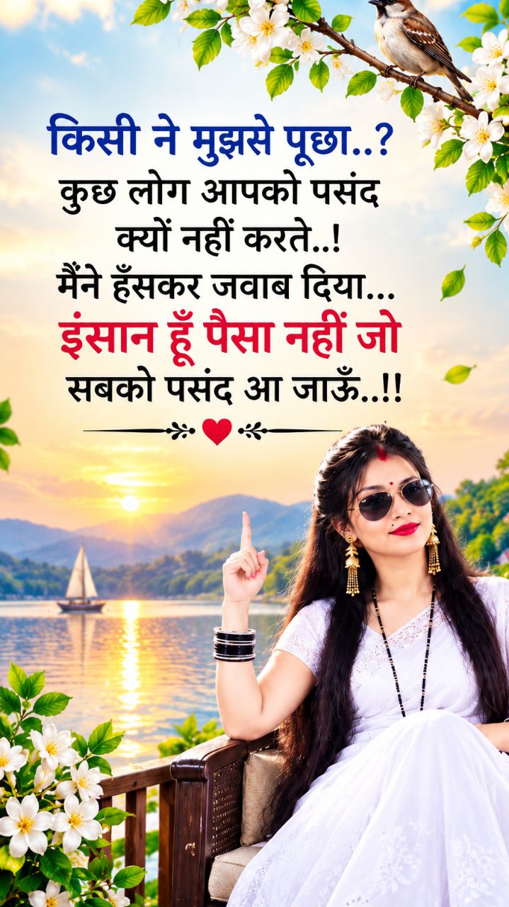 इंसान हूँ, पैसा नहीं जो सबको पसंद आ जाऊँ..! 💯 | दिल छू लेने वाली शायरी #Shayari