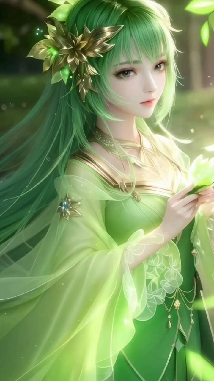 💚✨ A magical fairy straight out of a fantasy world! 🧚‍♀️🌿