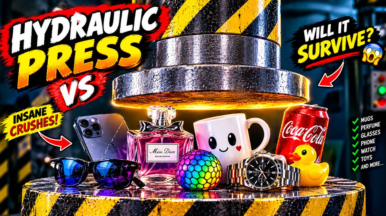 Hydraulic press vs objects 🤯💥 #shorts #bideo #trending