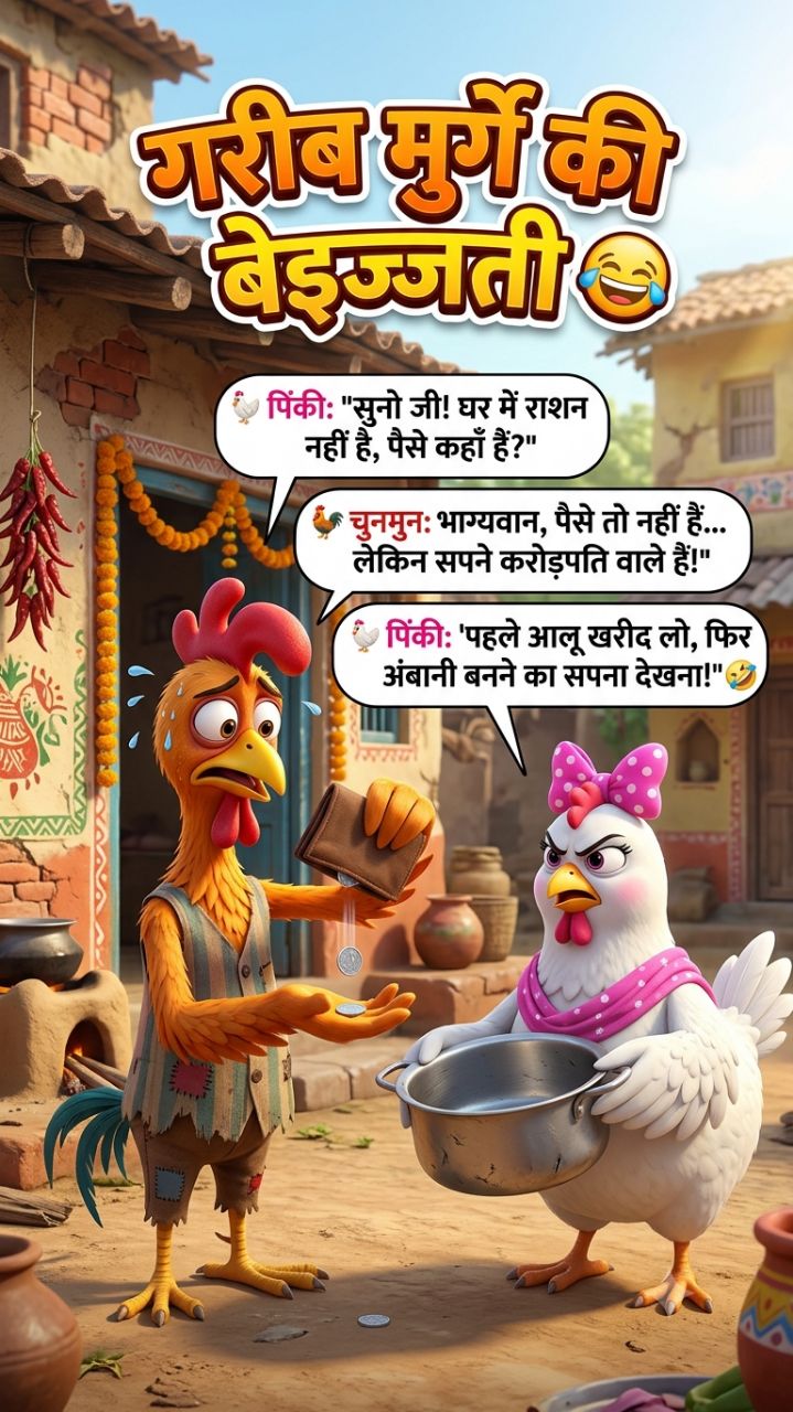 गरीब मुर्गे की बीवी ने सबके सामने बेइज्जती कर दी! 😱🐓💔 #Shorts
