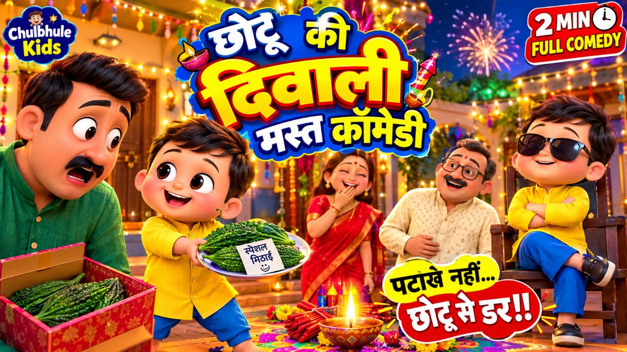 😂 छोटू की दिवाली कॉमेडी 🤣 | पटाखे नहीं… छोटू से डरो! 💥 | Chulbhule Kids #Diwali