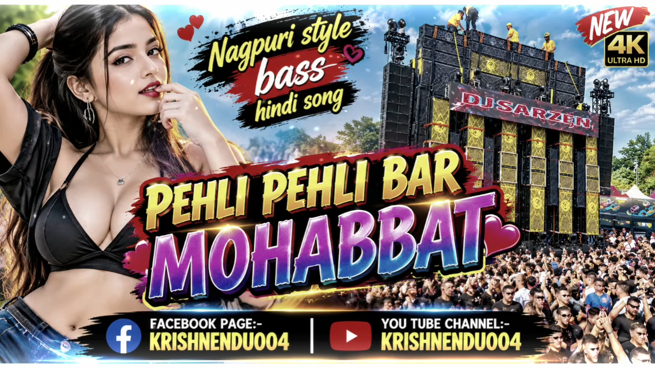 ❤️ Pehli Pehli Bar Mohabbat | Nagpuri Style Hindi Bass Song 🎶 | New DJ Remix | KRISHNENDU004