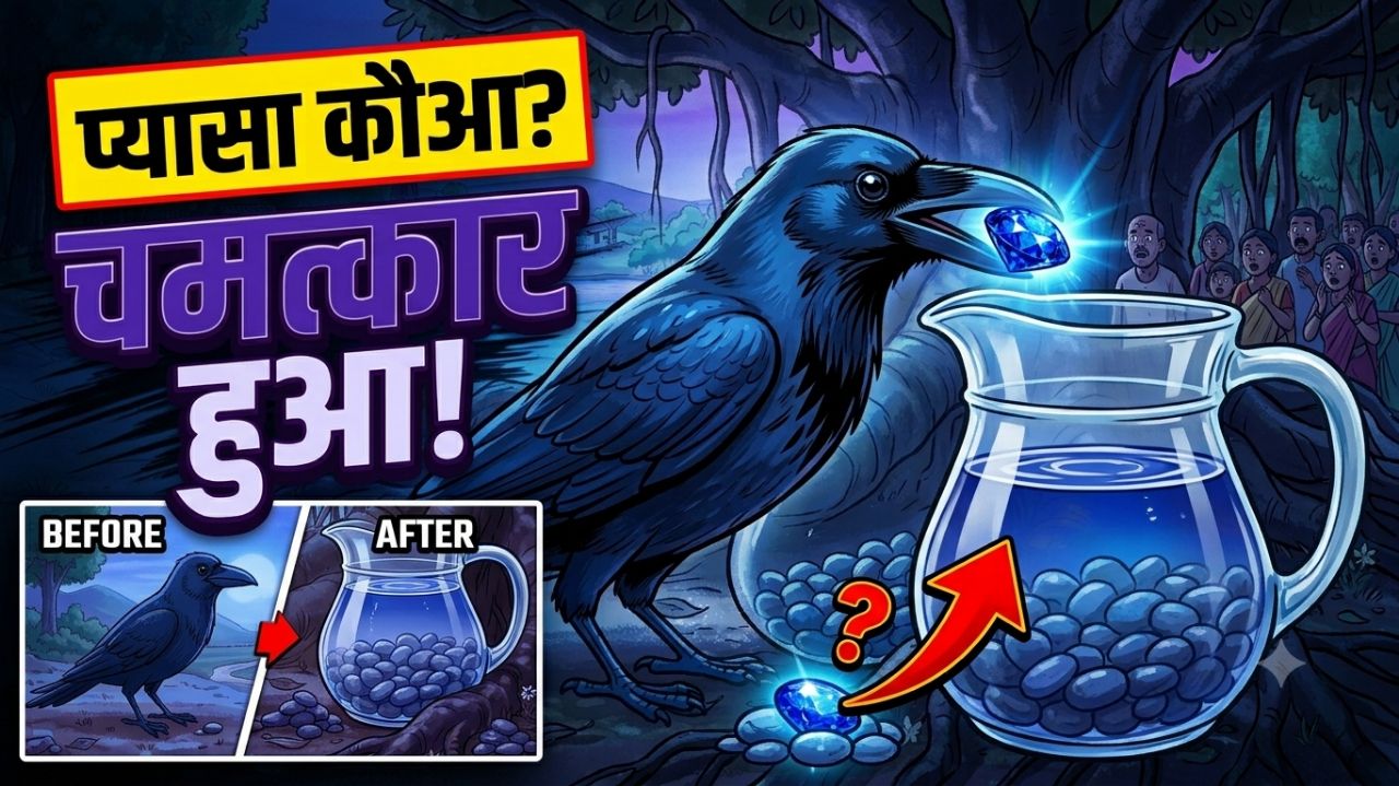 कौवे ने मटके में डाला पत्थर, फिर हुआ ऐसा चमत्कार कि सब दंग रह गए!🤯🔥 | The Clever Crow Hindi Kahani