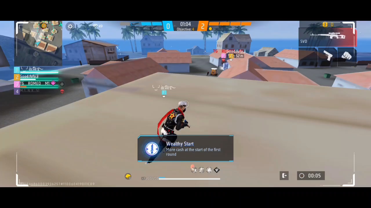 1v4 free fire Rush video || Gamer Devil