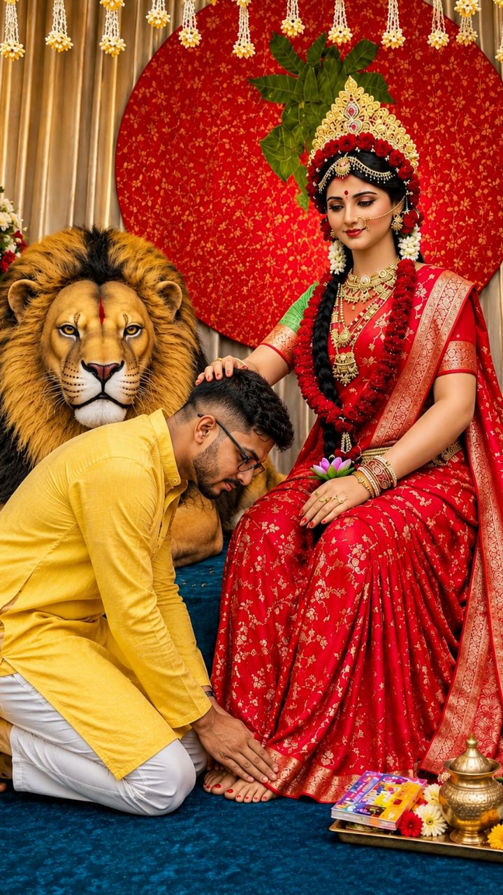Durga Man Ko Seva karte hue