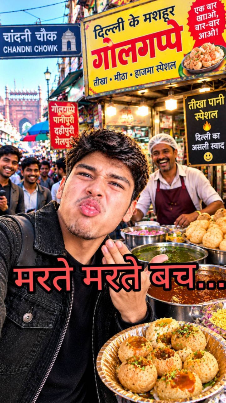 दिल्ली के गोलगप्पे ने रुला दिया! 😂🌶️ #shorts