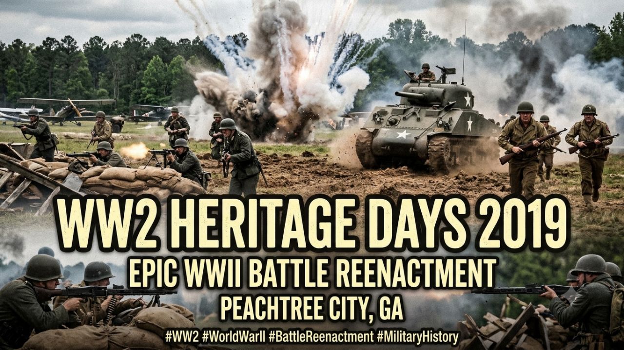 WW2 Heritage Days 2019, battle reenactment! (Peachtree city GA)