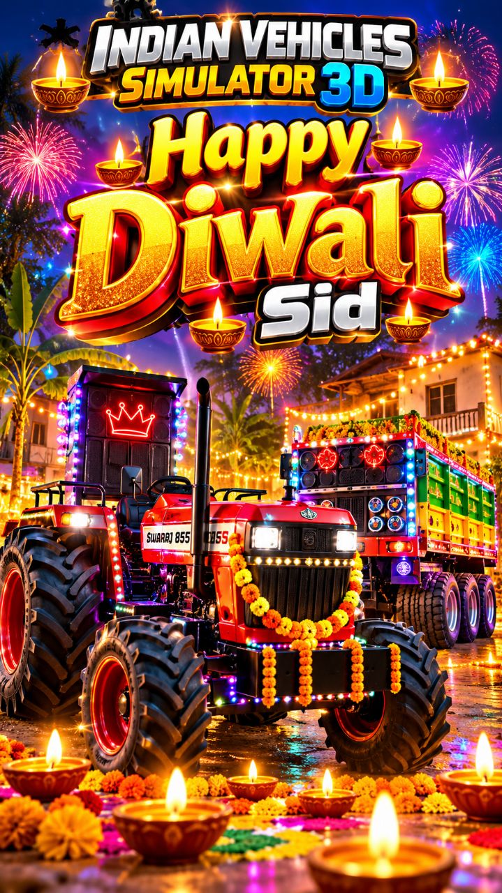 Indian Vehicles Simulator 3d me happy diwali 🎇 parv