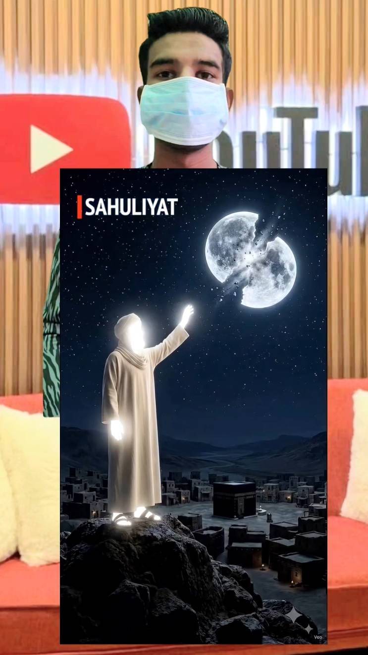 अपने😊 नबी 💝के एक इशारे☝️ में हुआ चांद🌕दो टुकड़े😱