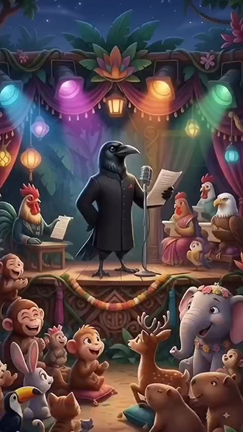 🎬 टाइटल (Title)
🐦‍⬛ कौआ बना जंगल का सुपरस्टार! 😂🎤 | जानवरों की मजेदार महफिल 🐒🐘🦌
🔥 टैग (Tags)