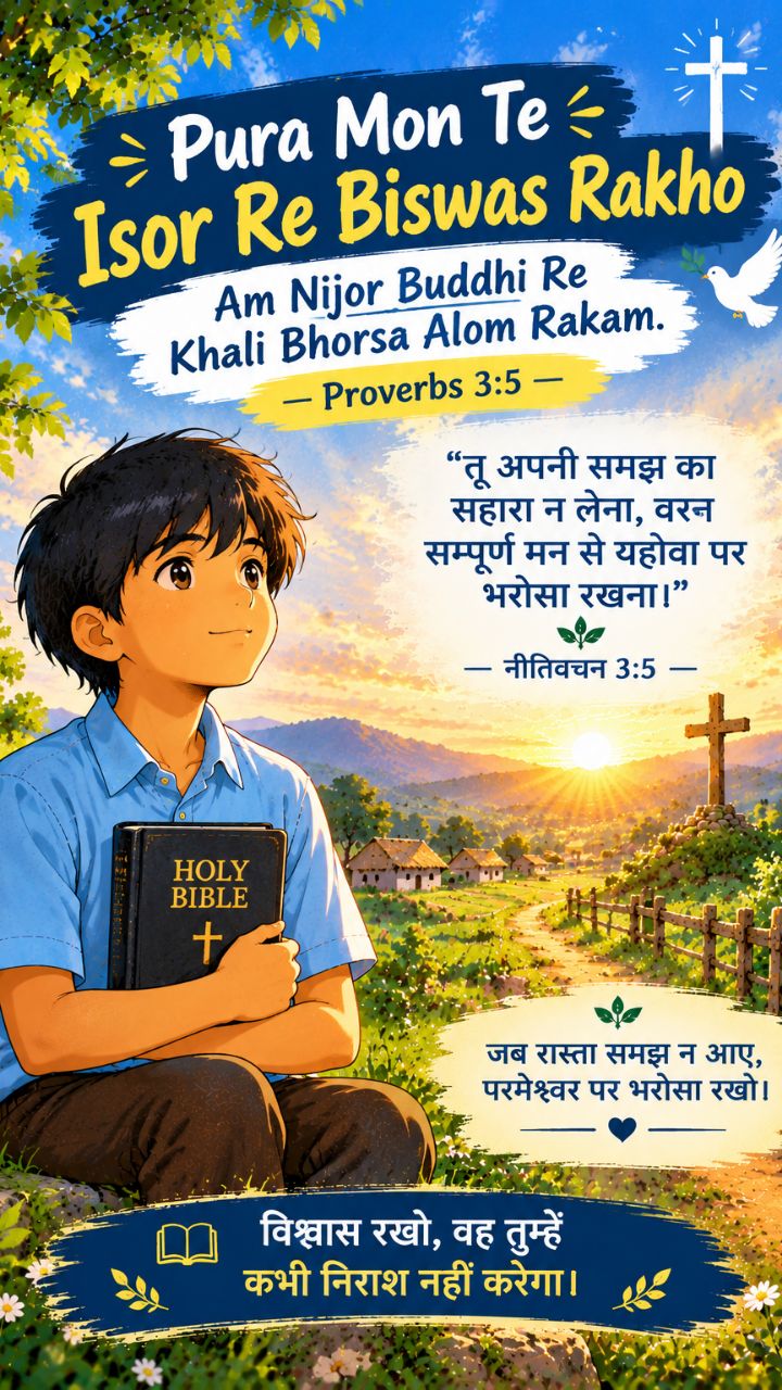 🙏 Pura Mon Te Isor Re Biswas Rakho ❤️✝️ | Proverbs 3:5 | Santali Christian Reel