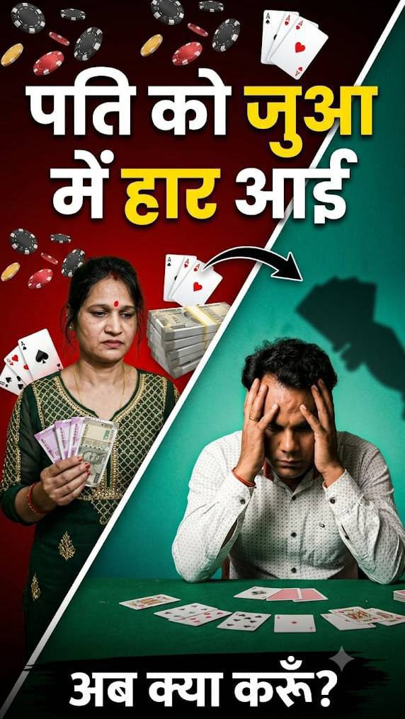 पति को जुआ में हार आई 😜
