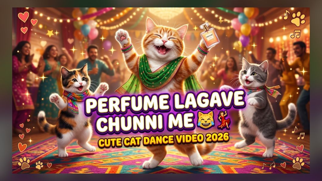 Perfume Lagave Chunni Me 😹💃 | Cute Cat Dance Video 2026 | Funny Dancing Cats 🐱🤣