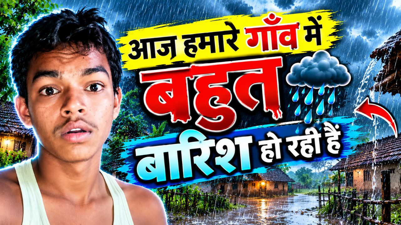आज हमारे गांव में हुआ बारिश #HeavyRain #Bideo #viralvideo