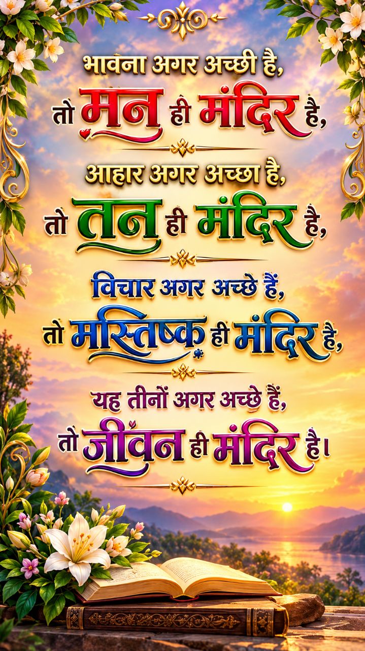 मन, तन और मस्तिष्क का मंदिर 🙏 | जीवन की अनमोल सीख