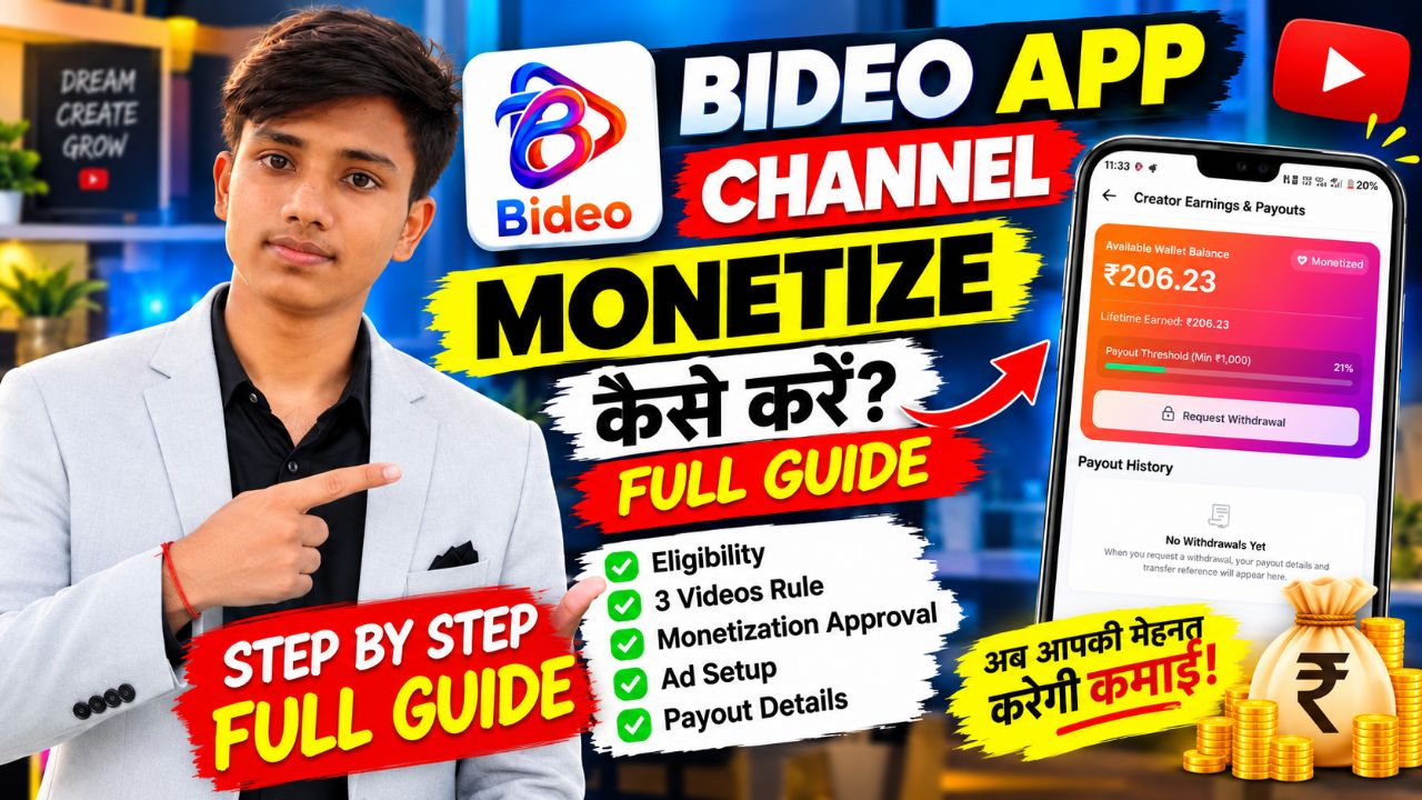 🔥 Bideo App Channel Monetization Kaise Kare? 😍 | Full Step-by-Step Guide 2026 💰
