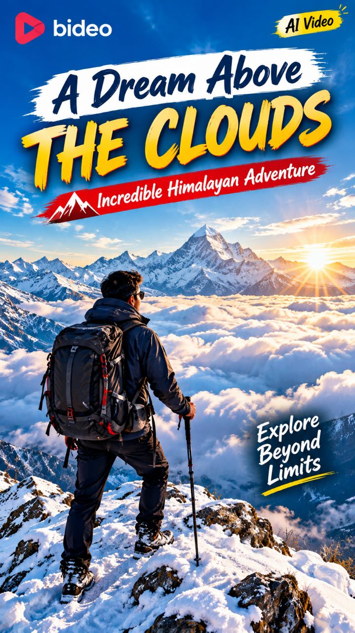 A Dream Above the Clouds 🏔️ | Incredible Himalayan Adventure | AI Video