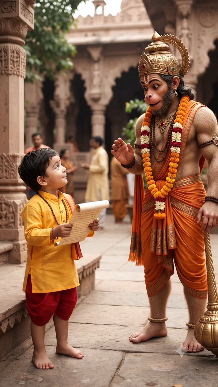 बेबी ने हनुमान जी को धोबी बना दिया, फिर बज गई बेबी की बैंड🤣 | #shorts