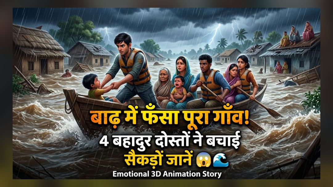 🔥 New YouTube Title:
बाढ़ में फँसा पूरा गाँव! 4 बहादुर दोस्तों ने बचाई सैकड़ों जानें 😱🌊 | Emotion