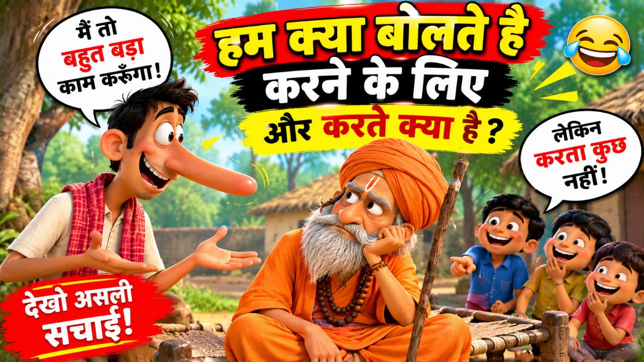 हम क्या बोलते हैं करने के लिए और करते क्या हैं 😂 | मजेदार हिंदी 3D Cartoon Video | Funny Comedy