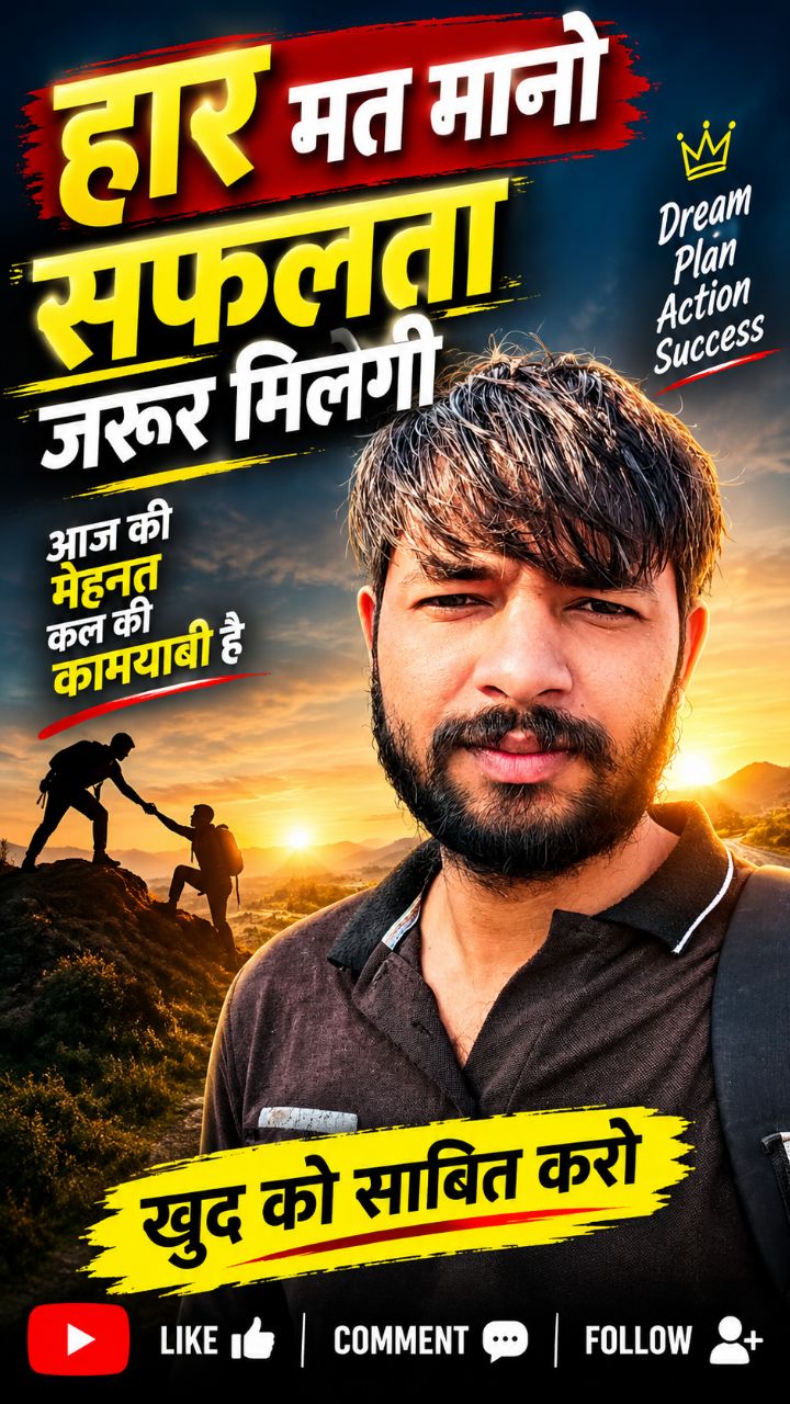 हार मत मानना 💪 एक दिन सफलता तुम्हारे कदम चूमेगी 🔥 | Motivational Video