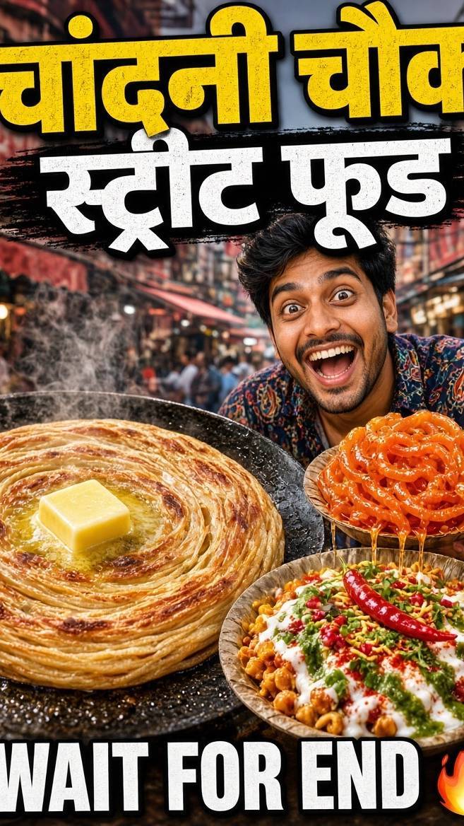 दिल्ली की चांदनी चौक की गलियों में मिला ऐसा स्ट्रीट फूड! देखकर मुंह में पानी आ जाएगा 🤤🔥