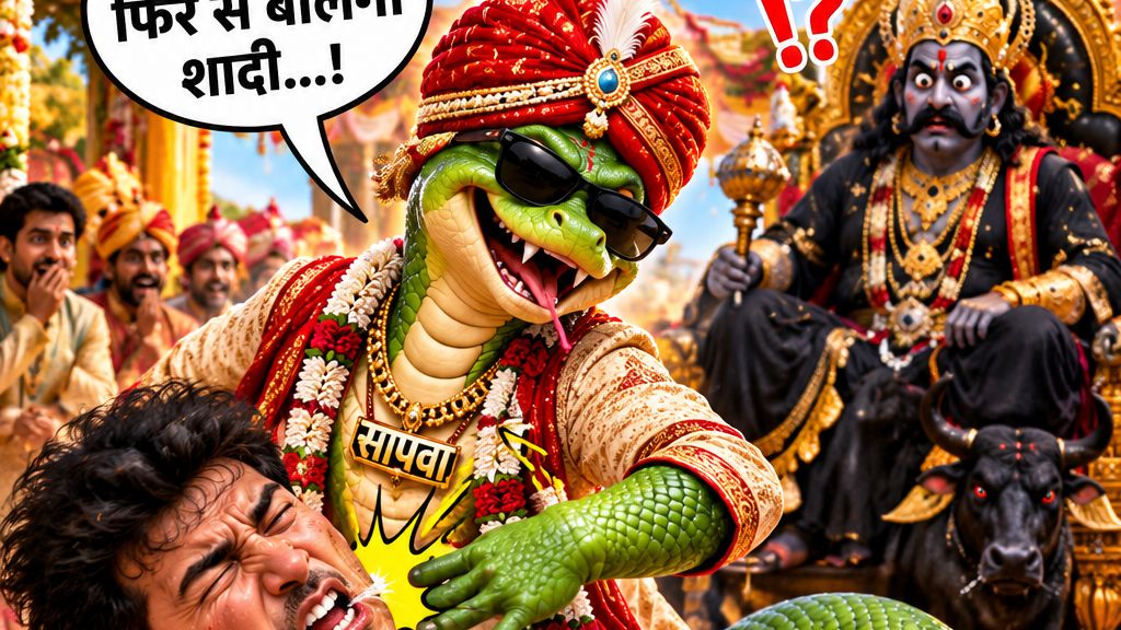 शादी का नाम सुनते ही सापवा का बवाल! 🤣🔥