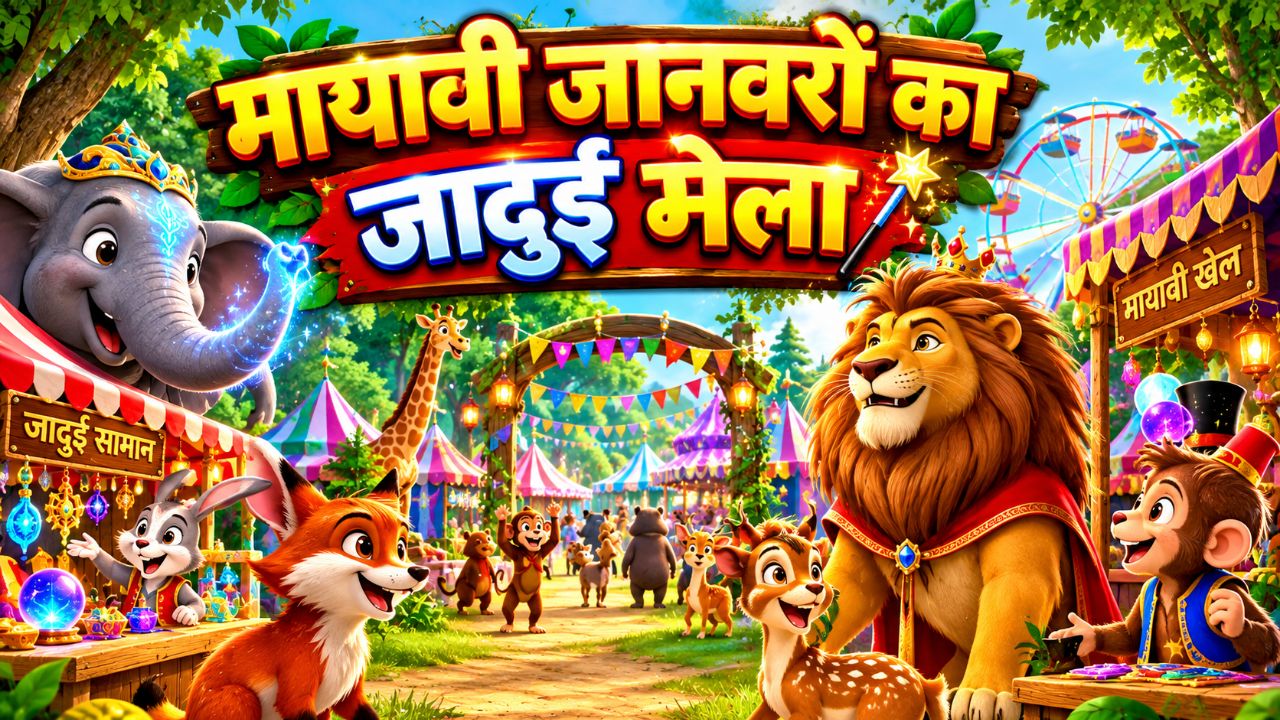 मायावी जानवरों का जादुई मेला 🦁🐘✨ | जंगल में लगा अनोखा मेला | Hindi Moral Story | Cartoon Kahani