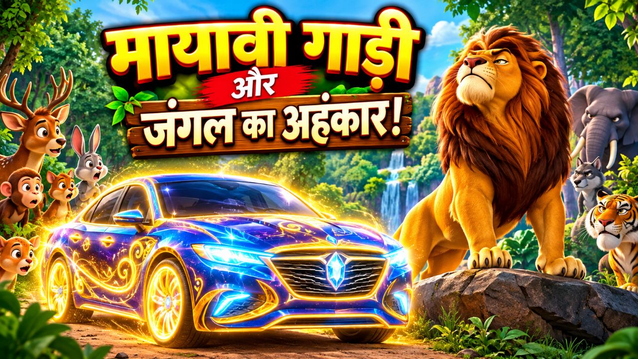 मायावी गाड़ी और जंगल का अहंकार! 🚘🦁 | जादुई कार की अनोखी कहानी | Hindi Moral