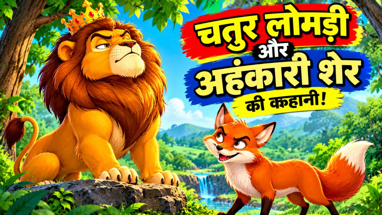 🦊 चतुर लोमड़ी और अहंकारी शेर की कहानी 😱 | घमंडी शेर को लोमड़ी ने सिखाया ऐसा सबक कि उड़ गए होश! 🦁