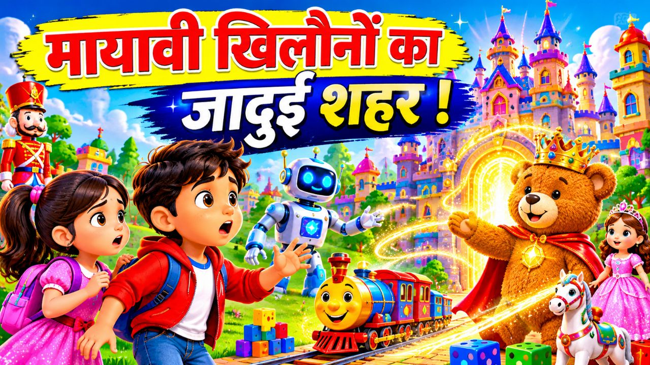 🧸 मायावी खिलौनों का जादुई शहर 😱✨ | जहाँ खिलौने रात में जिंदा हो जाते हैं! | Hindi Moral Story
