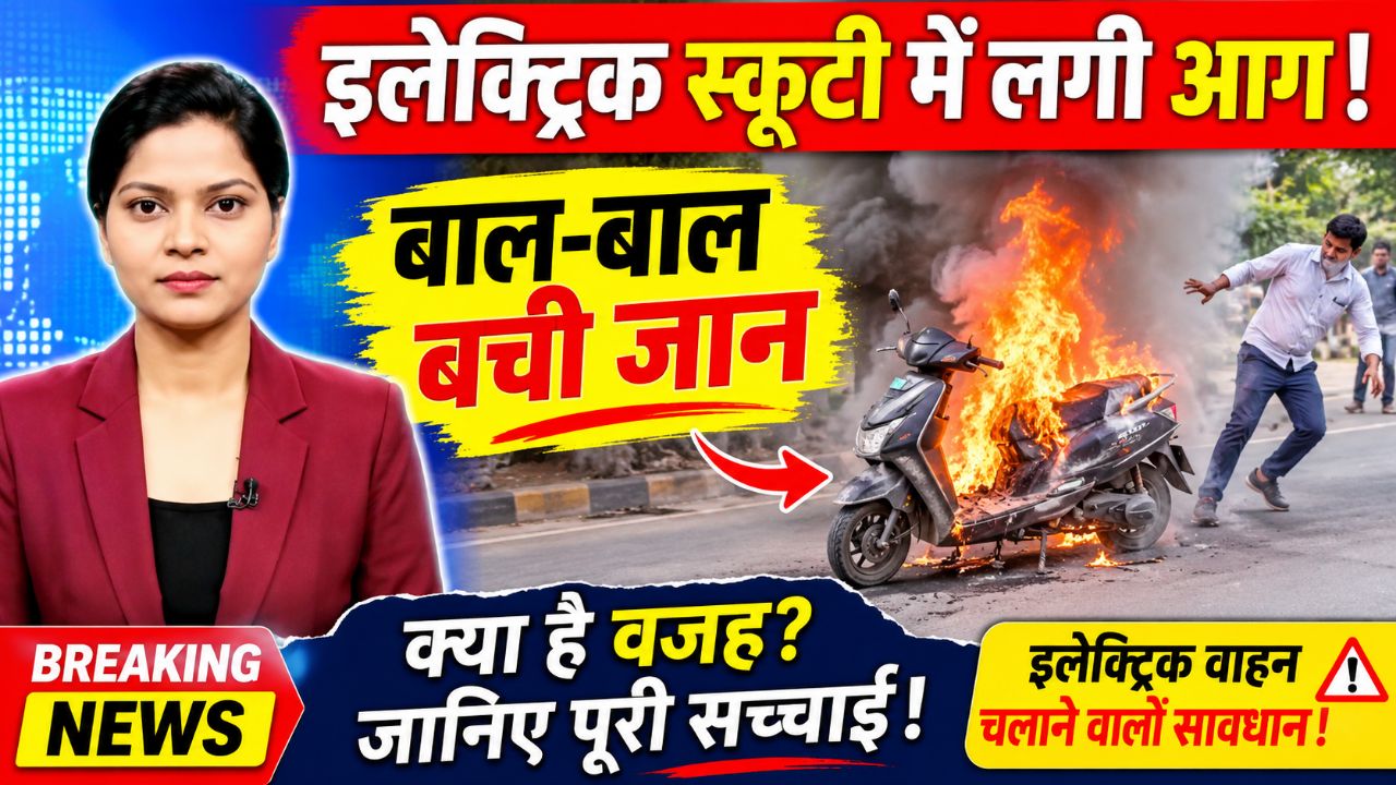 इलेक्ट्रिक स्कूटी में लगी आग! बाल-बाल बची जान।||क्या है वजह जानिए पूरी सच्चाई #viralnews #tajakhabar