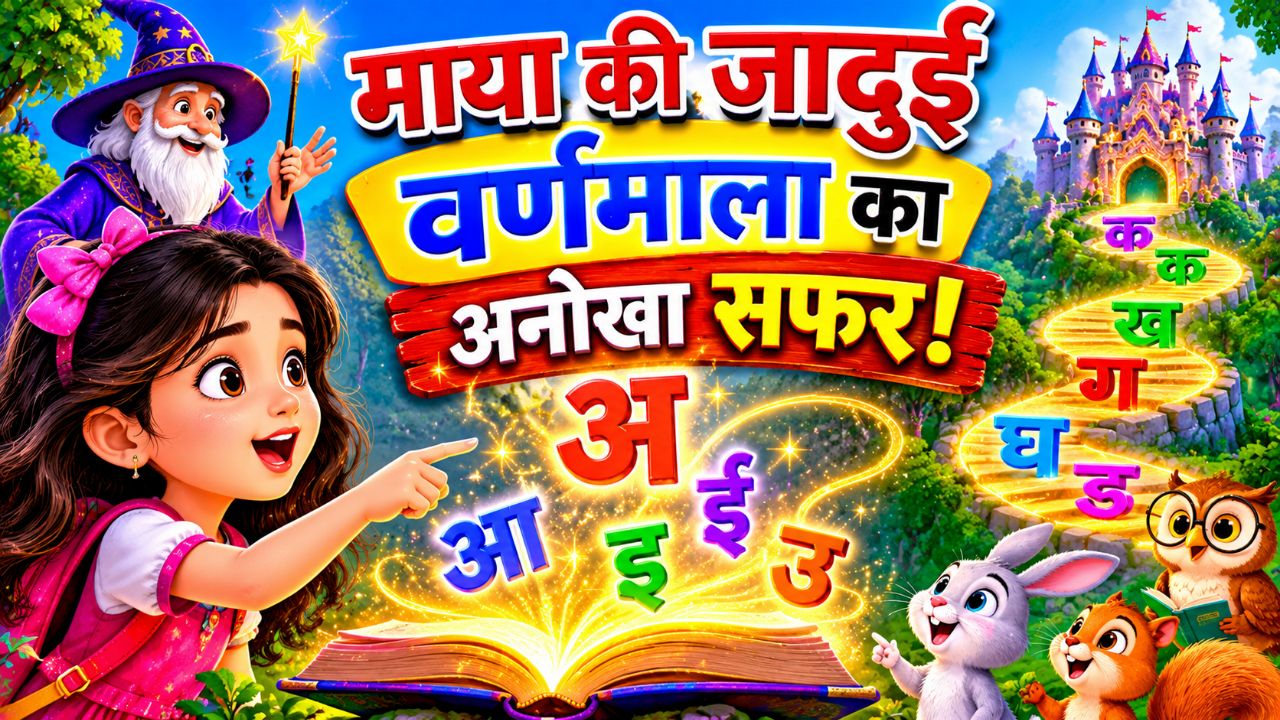 माया की जादुई वर्णमाला 🔤✨ | अक्षरों की रहस्यमयी दुनिया का अनोखा सफर! 😍 | Hindi Moral Story | Kids