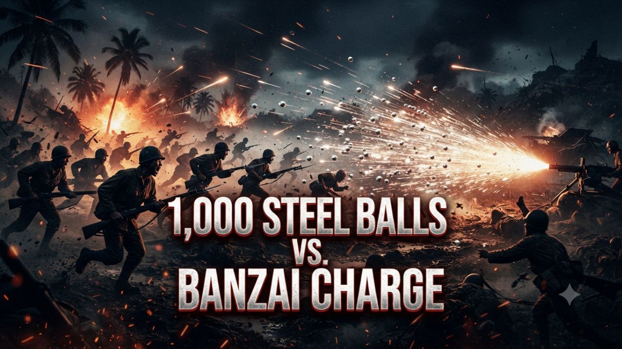 1,000 Steel Balls vs. Japanese Banzai Charge – The Devastating Weapon That Stopped Their Advance