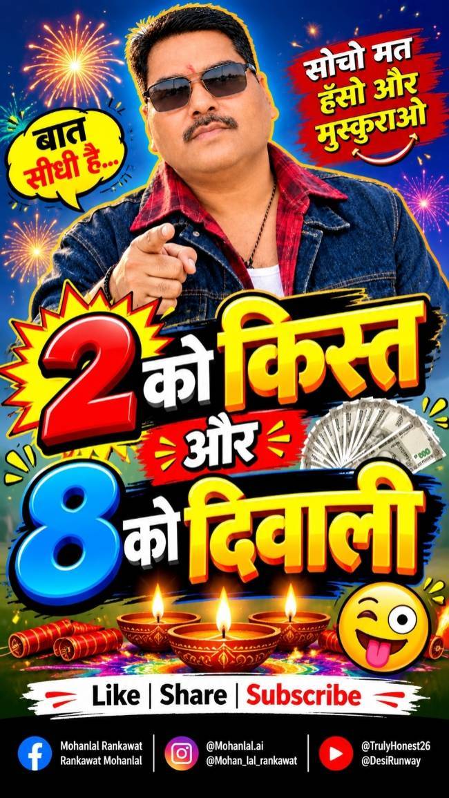 2 को किस्त 8 को दिवाली 😜 #2KoKist8KoDiwali #2कोकिस्त8कोदिवाली #HindiComedy #DesiComedy #ComedyShort