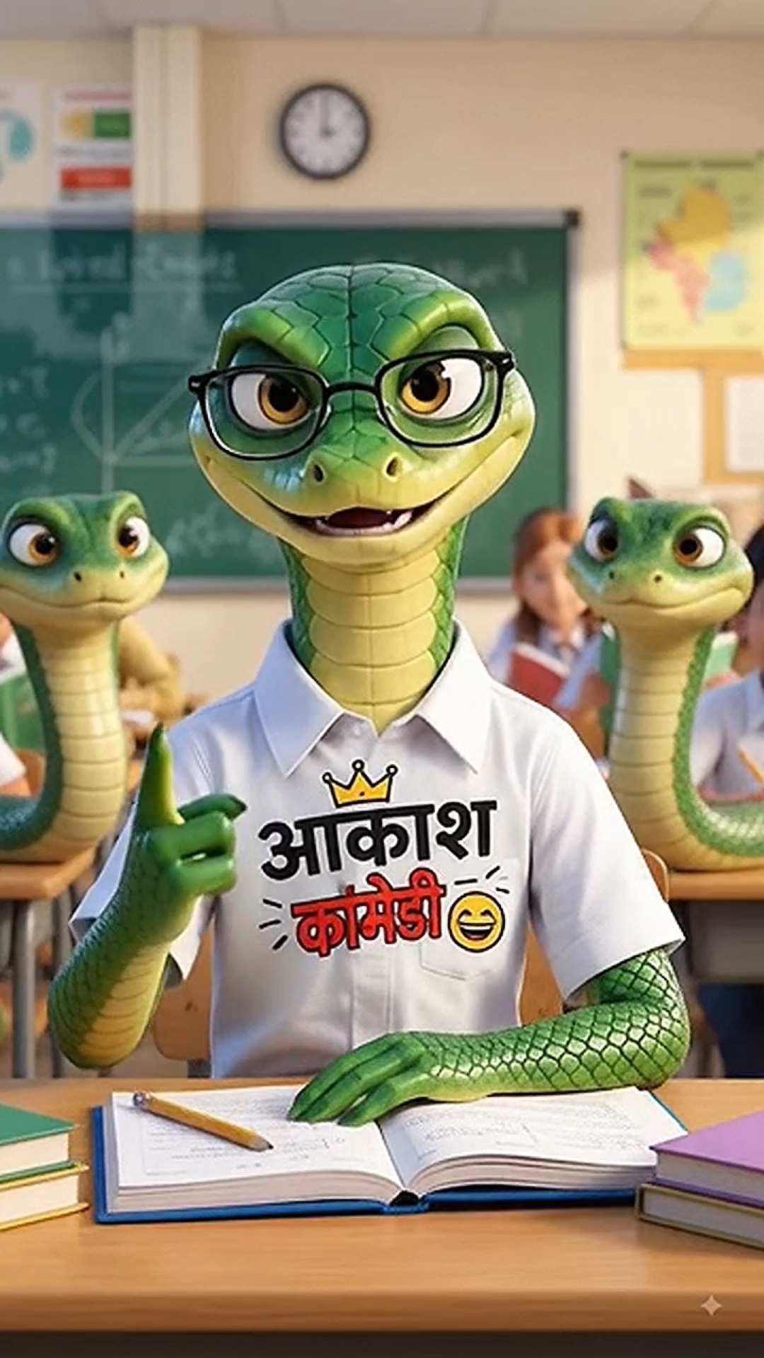📚🐍 बोर्ड एग्जाम में सांप का दिमाग भी घूम गया! 😂🤣 | Snake AI Comedy Video