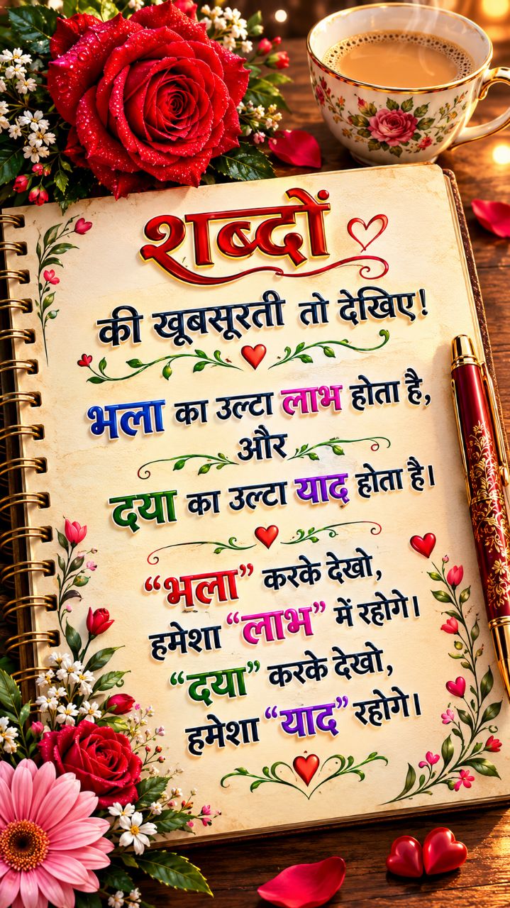 शब्दों की खूबसूरती देखिए! ❤️ भला और दया का अनमोल संदेश