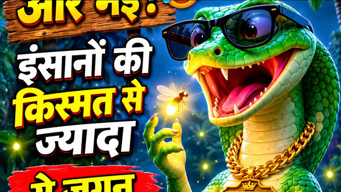 😂🐍 अरे भाई! इंसानों की किस्मत से ज्यादा चमक रही है जुगनू की गांड! 🤣